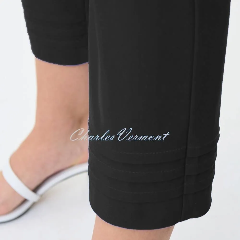 Joseph Ribkoff Cropped Trouser with Ankle Detail - Style 231029 (Black)