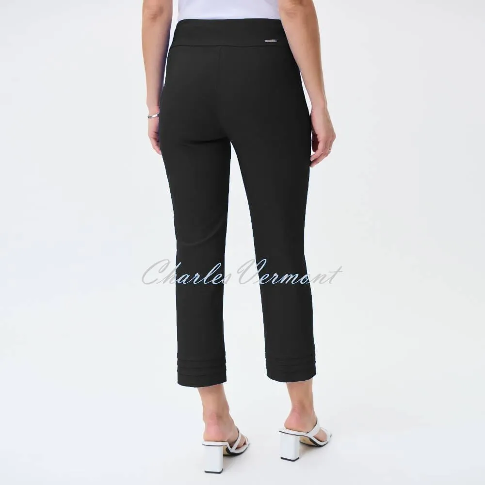 Joseph Ribkoff Cropped Trouser with Ankle Detail - Style 231029 (Black)