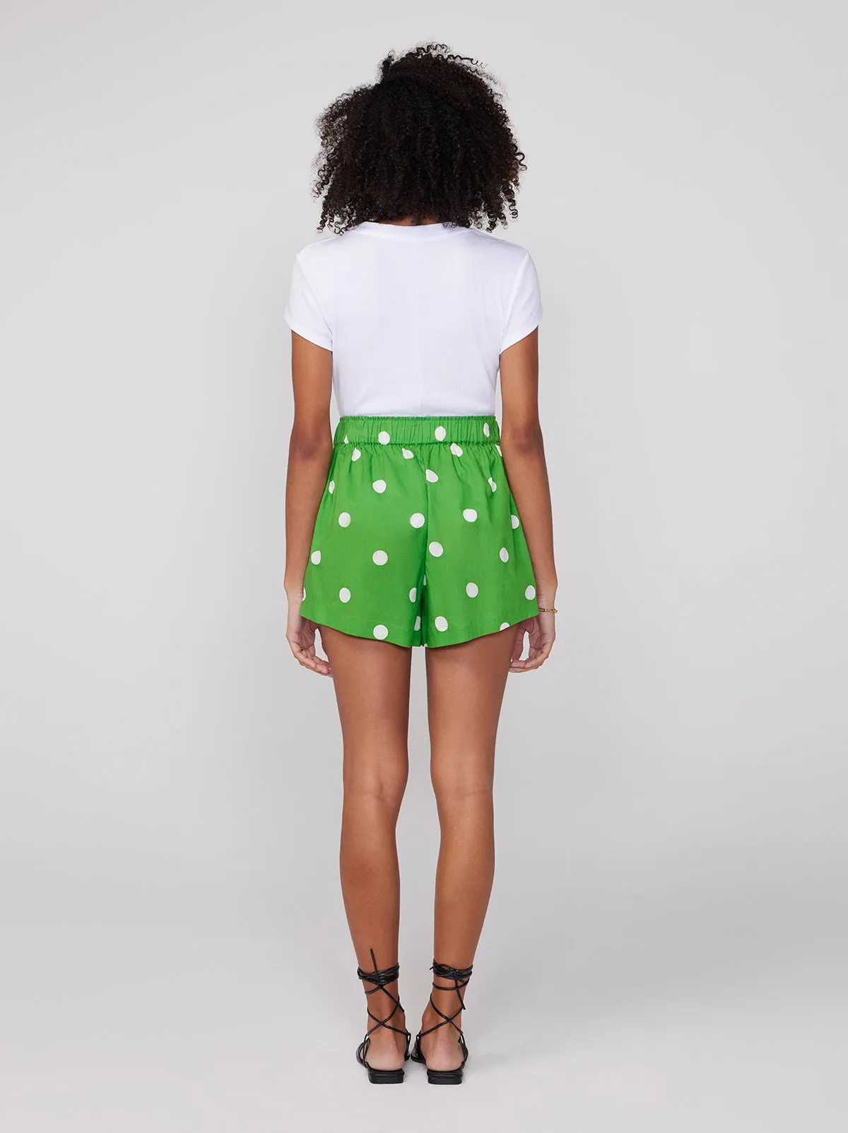 Lena Green Polka Dot Shorts