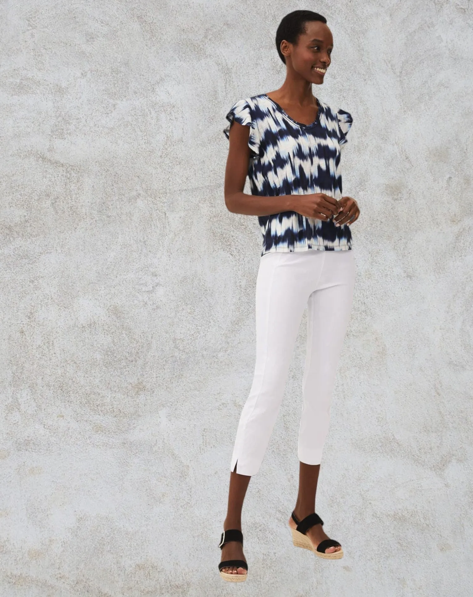 Libra White Cotton Summer Cropped Trousers UK 16 US 12 EU 44 BNWT RRP £89.95