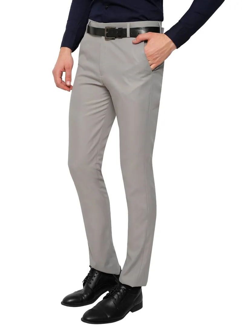 Light Grey Slim Fit Formal Trouser