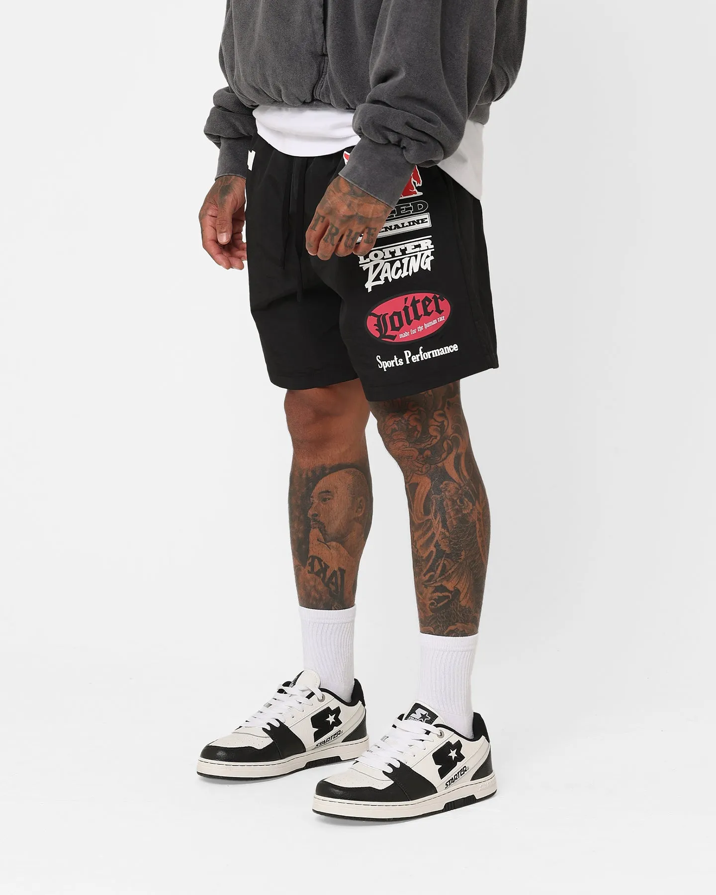 Loiter Speedway Walk Shorts Black