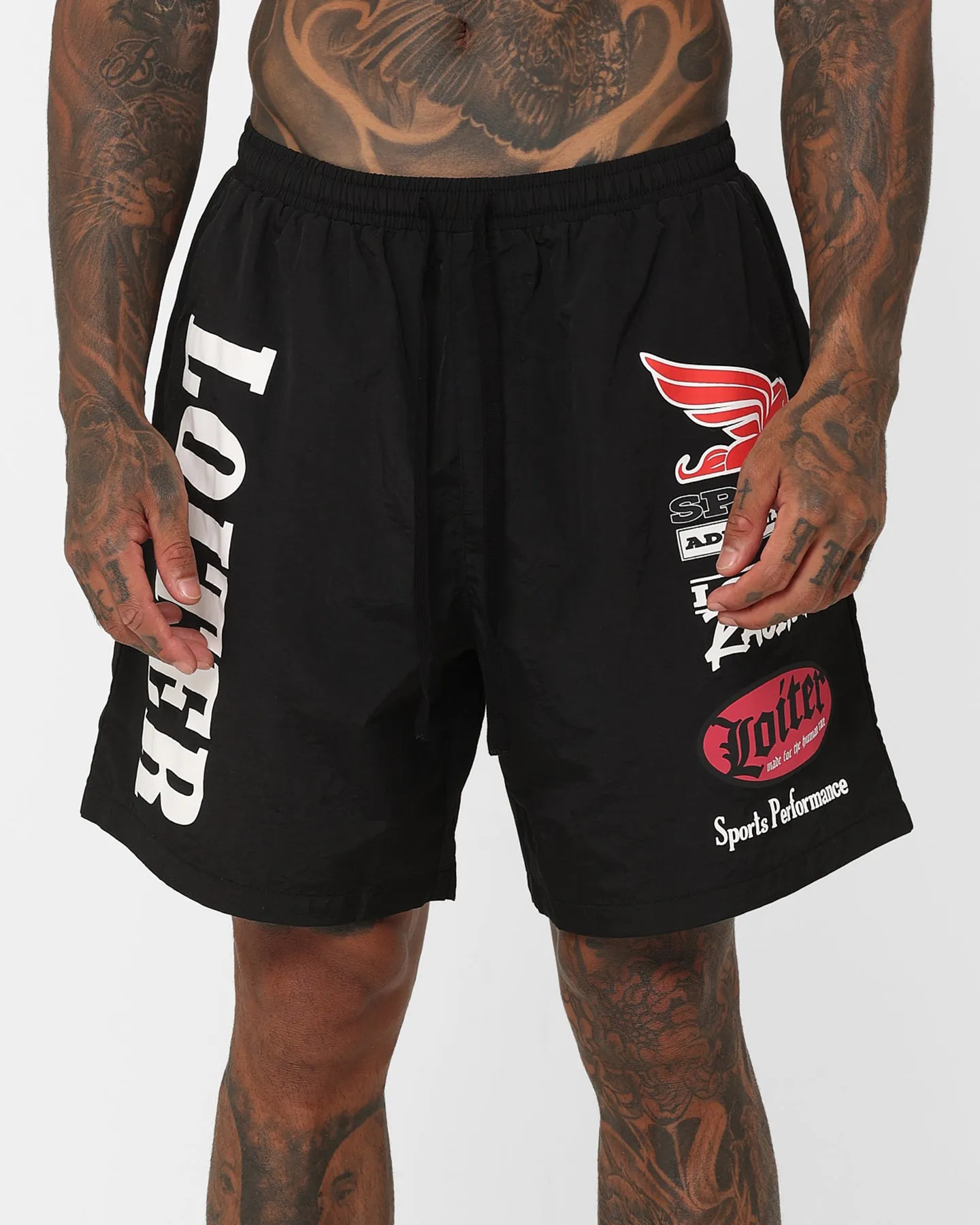 Loiter Speedway Walk Shorts Black