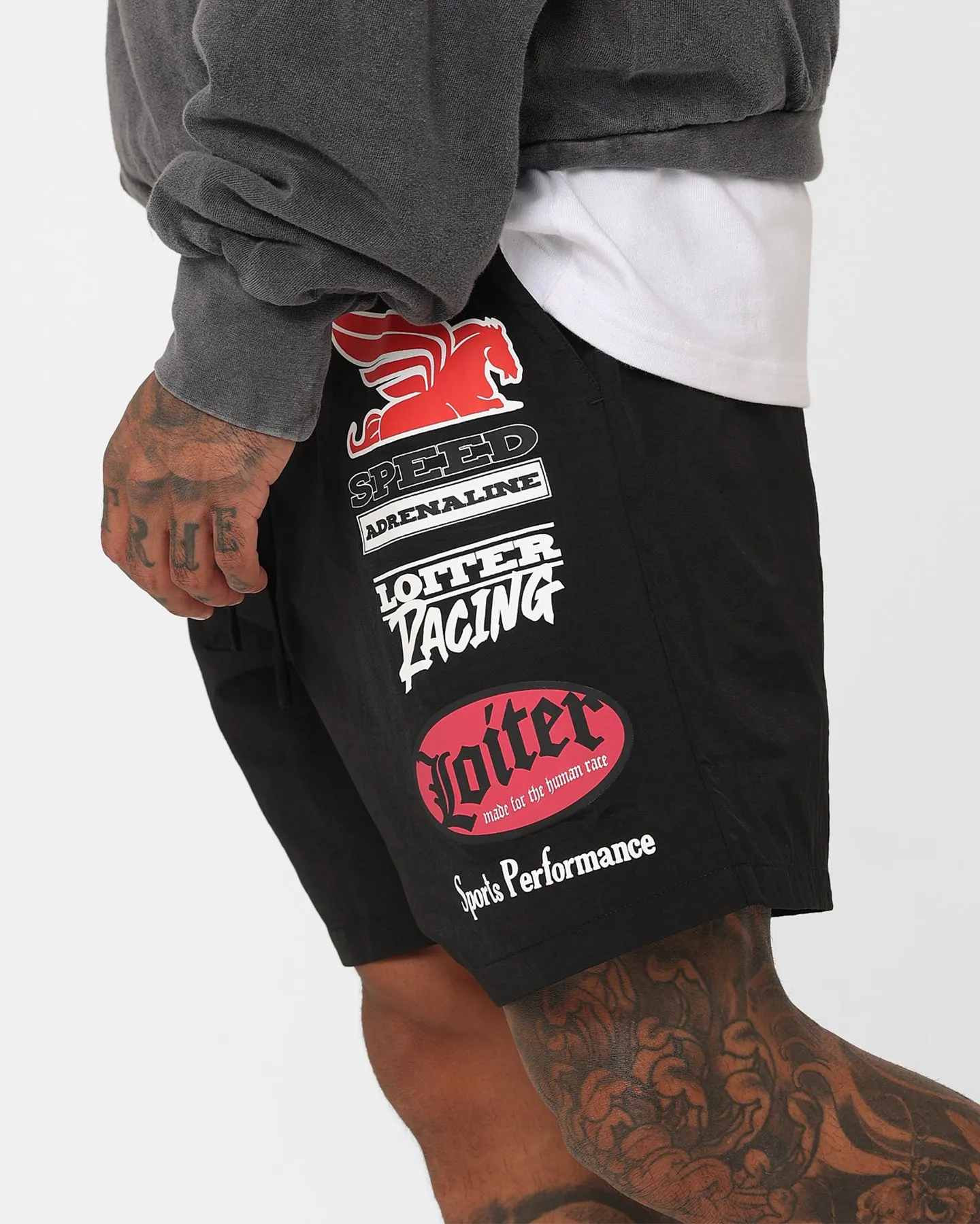 Loiter Speedway Walk Shorts Black