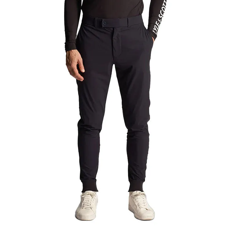 Lyle & Scott Airlight Cuffed Jogger Golf Trousers - Jet Black