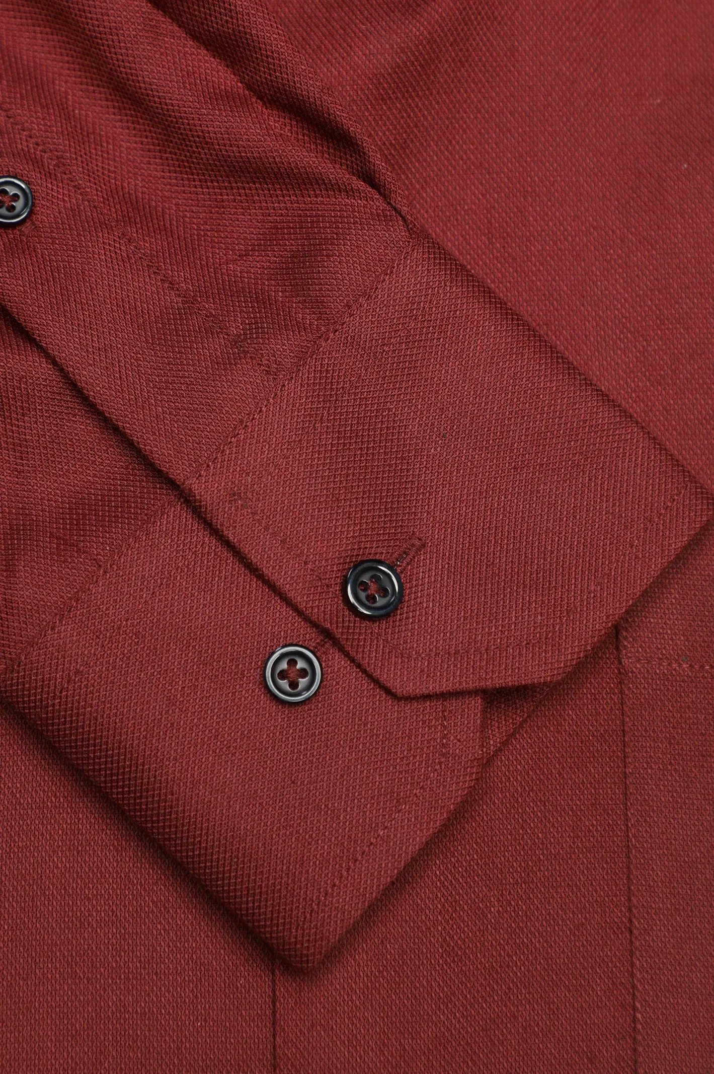 Maroon Dobby Textured Formal Shirt