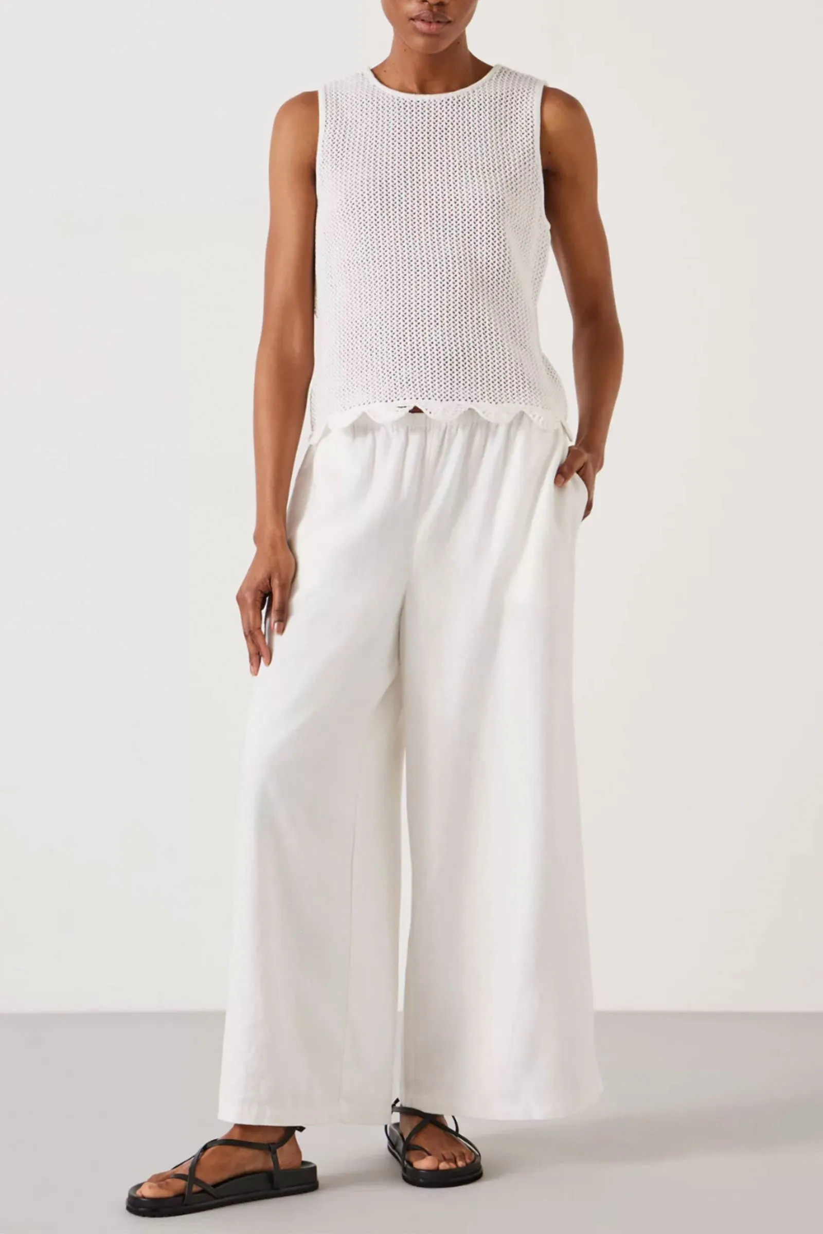 Melissa Linen Wide Leg Trousers