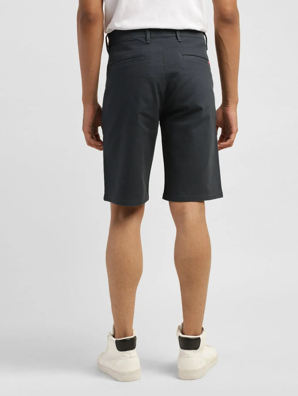 Men's Grey Tapered Fit Shorts