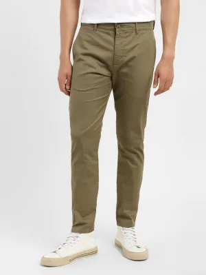 Men's Olive Slim Fit Trousers