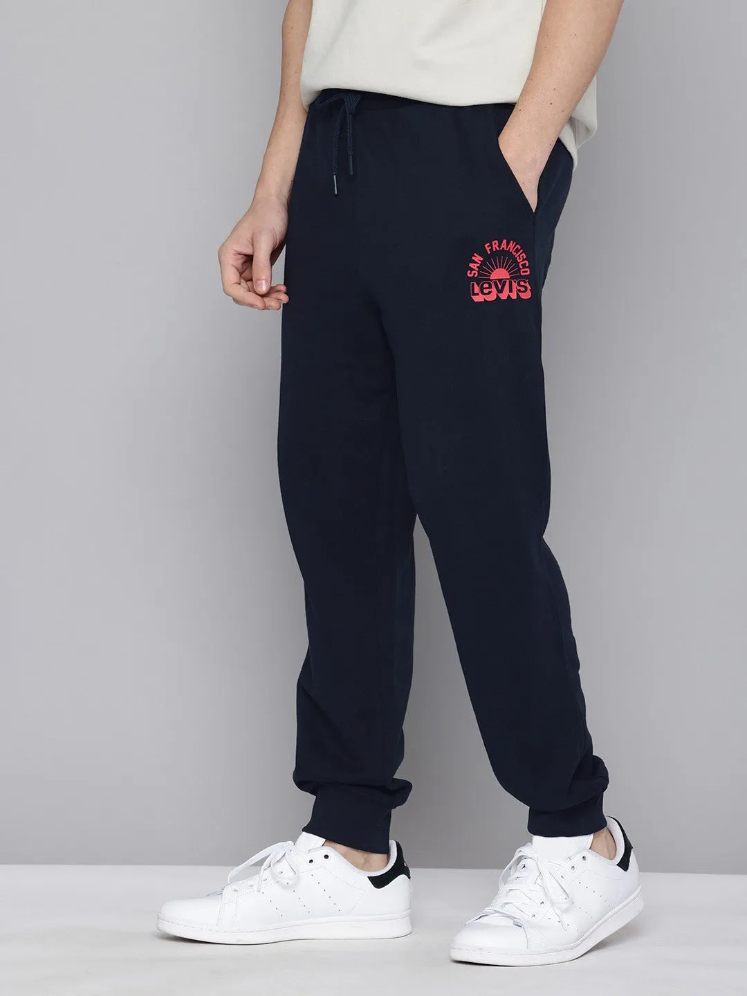 Men's Regular Fit Navy Joggers