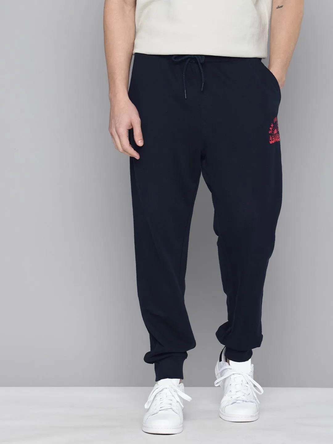 Men's Regular Fit Navy Joggers