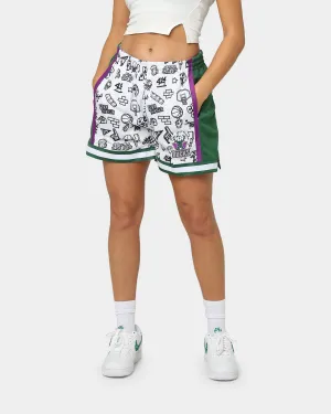 Mitchell & Ness Women's Milwaukee Bucks Doodle Shorts White