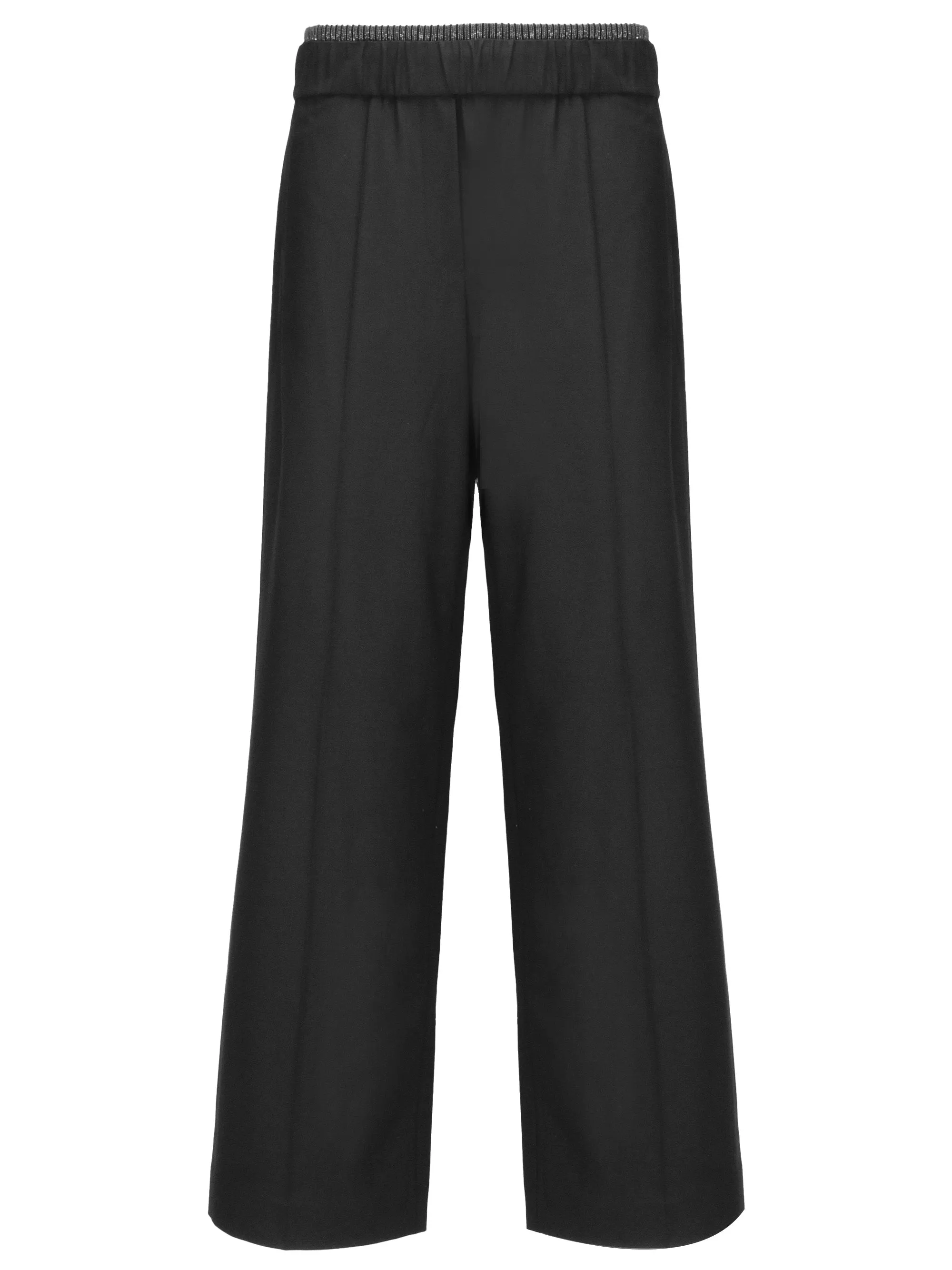 Monile Chain Detail Black Trousers