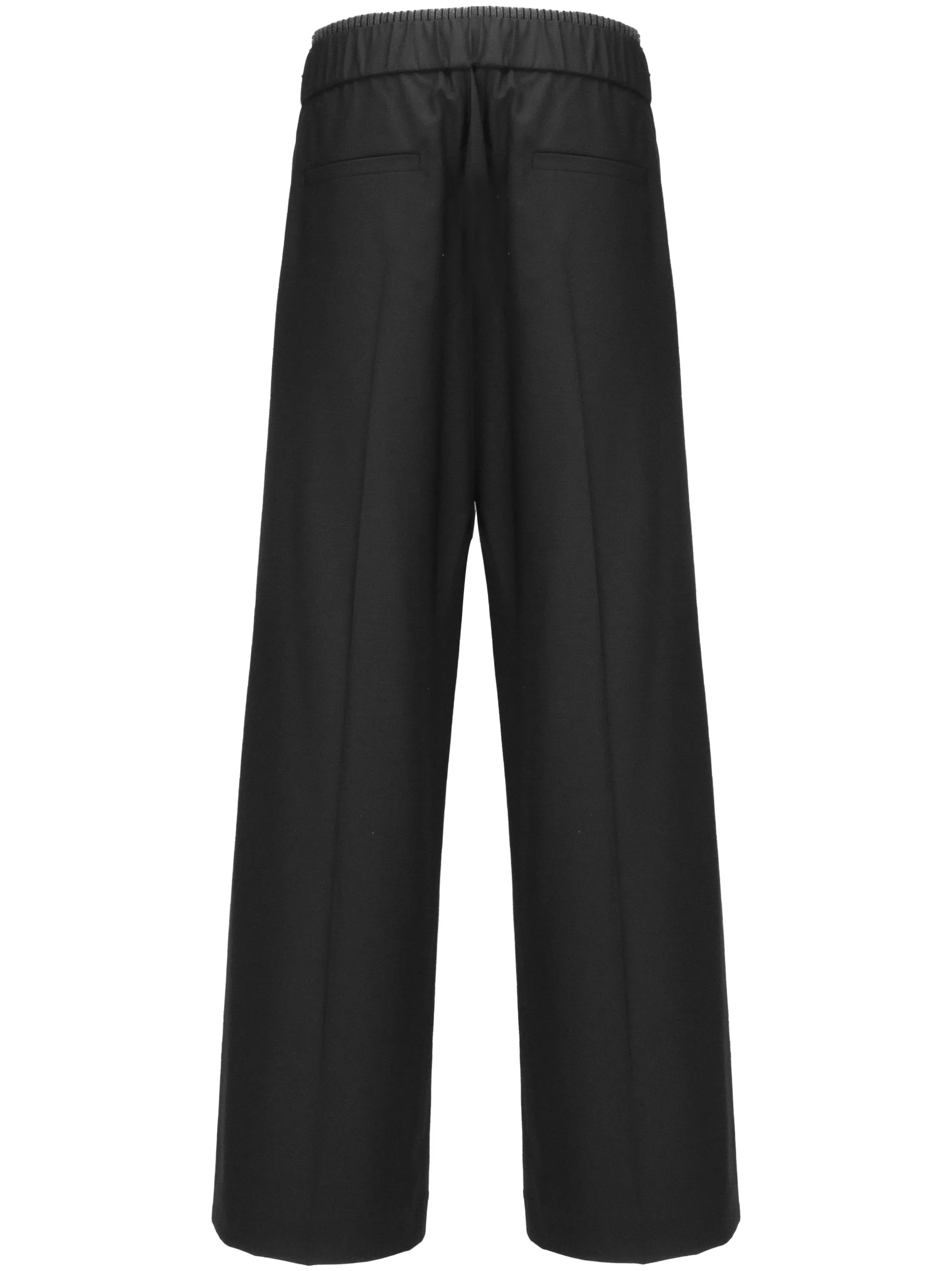 Monile Chain Detail Black Trousers