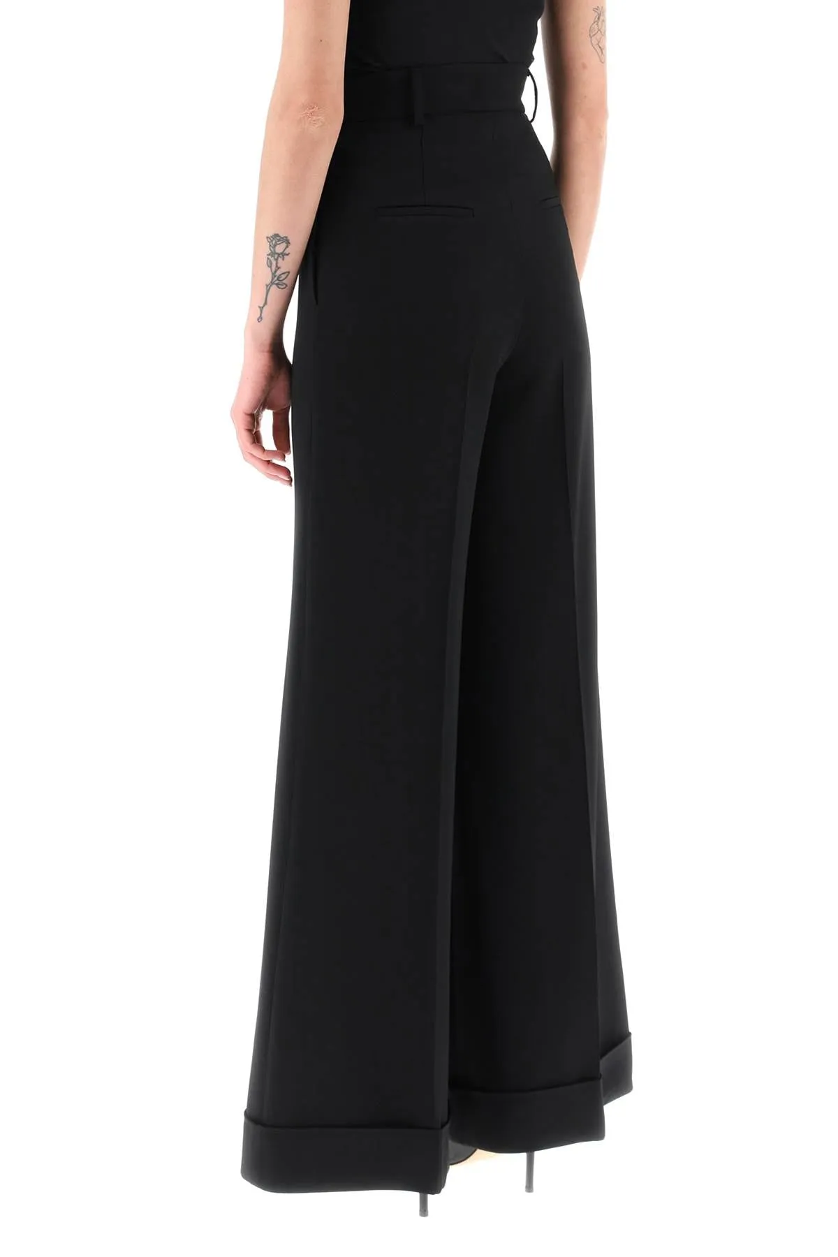 Moschino flared trousers in stretch cady