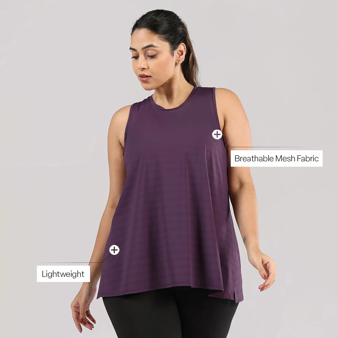 Most Breathable - Overlapped Mesh Tank