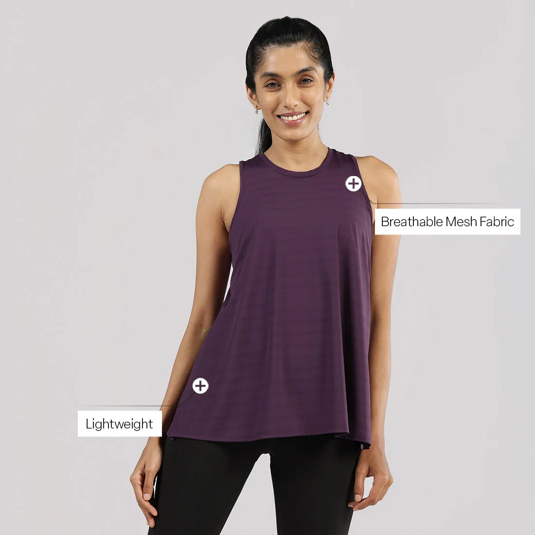 Most Breathable - Overlapped Mesh Tank