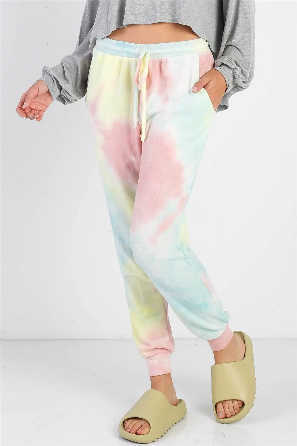 Multi Color Tie-Dye Flannel Jogger Pants /1-1-1