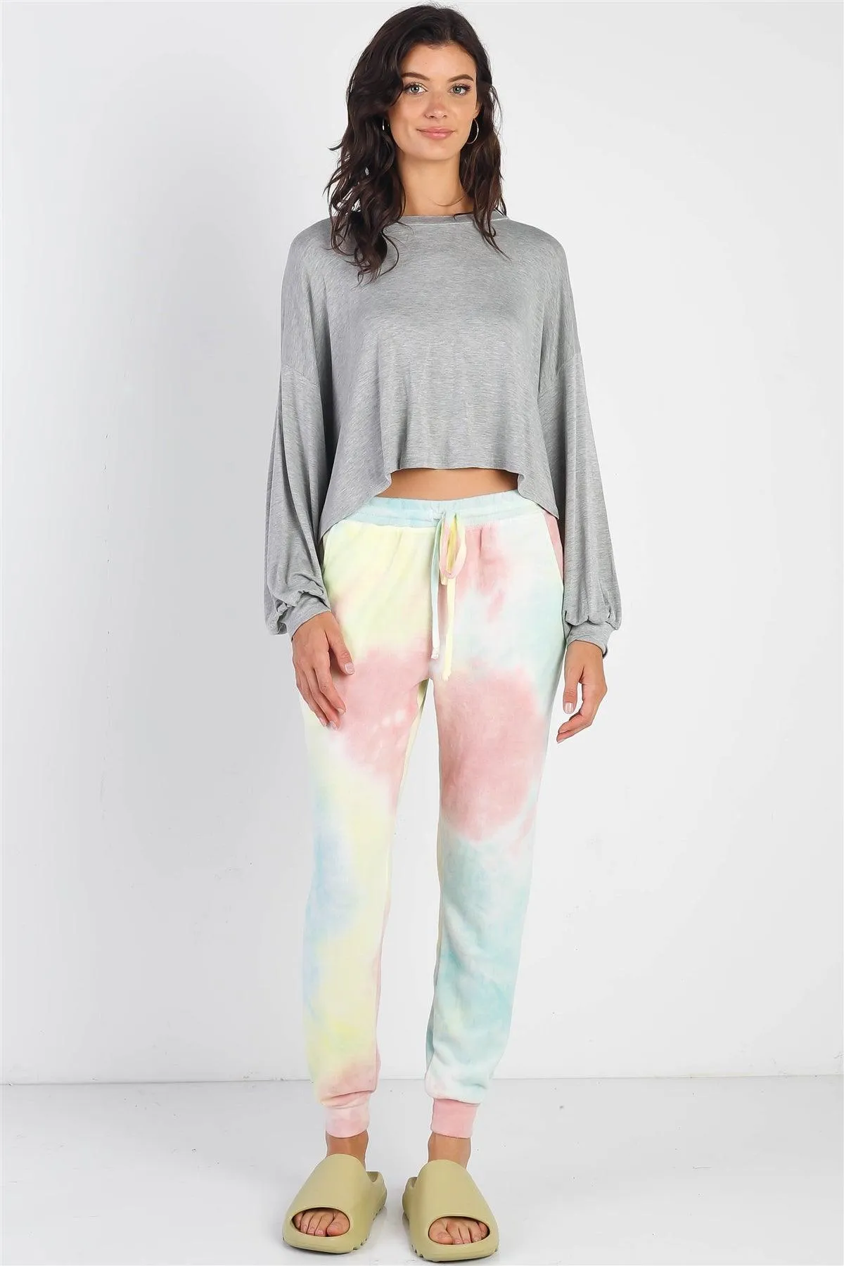 Multi Color Tie-Dye Flannel Jogger Pants /1-1-1