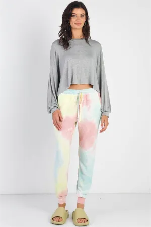 Multi Color Tie-Dye Flannel Jogger Pants /1-1-1