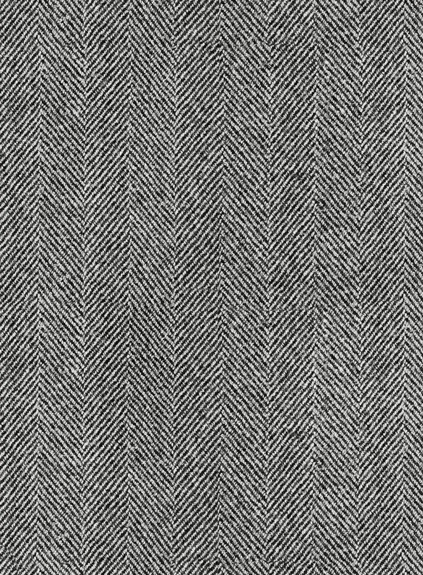 Naples Wide Herringbone Gray Tweed Suit