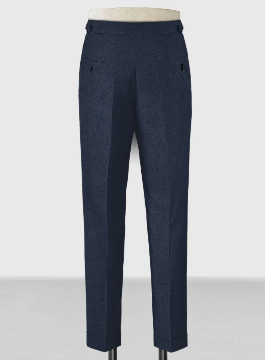 Napolean Ink Blue Wool Highland Trousers