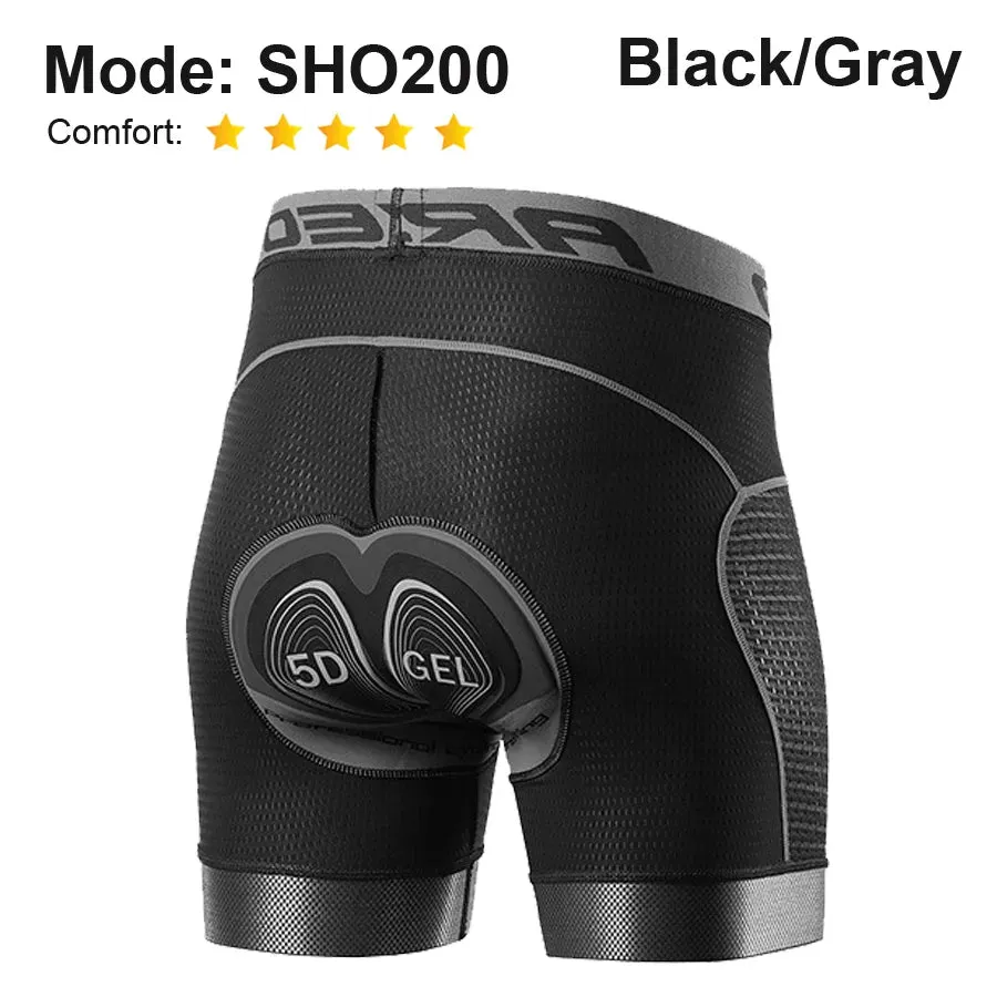 NEWBOLER Men's Cycling Shorts Women's Cycling Underwear 5D Gel Pad Shockproof Cycling Underpant MTB Biker Shorts 2021 Bicycle