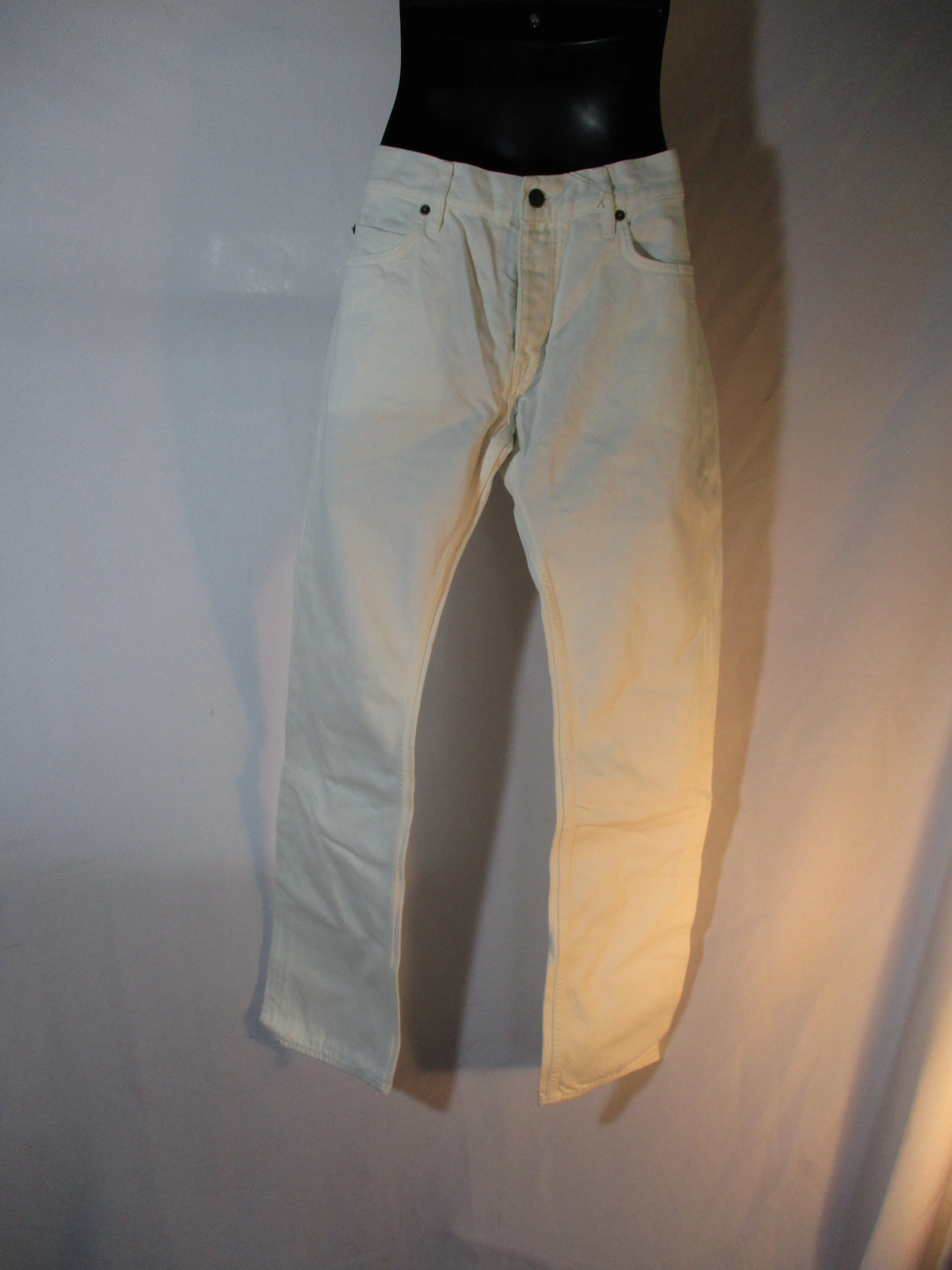 NWT NEW JEAN MACHINE STRAIGHT Denim Jean Pant 32  x 32 WHITE JM-2