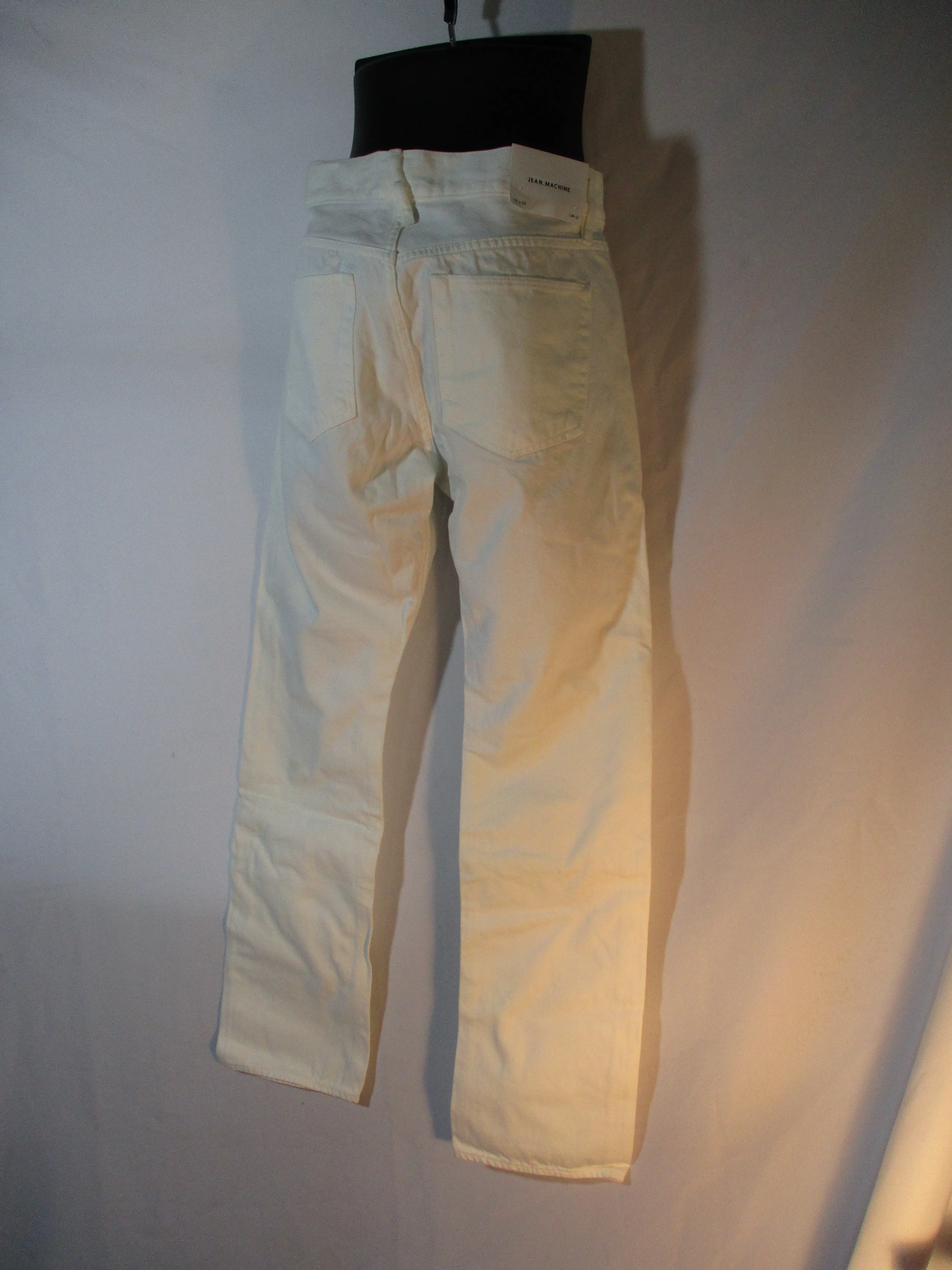 NWT NEW JEAN MACHINE STRAIGHT Denim Jean Pant 32  x 32 WHITE JM-2