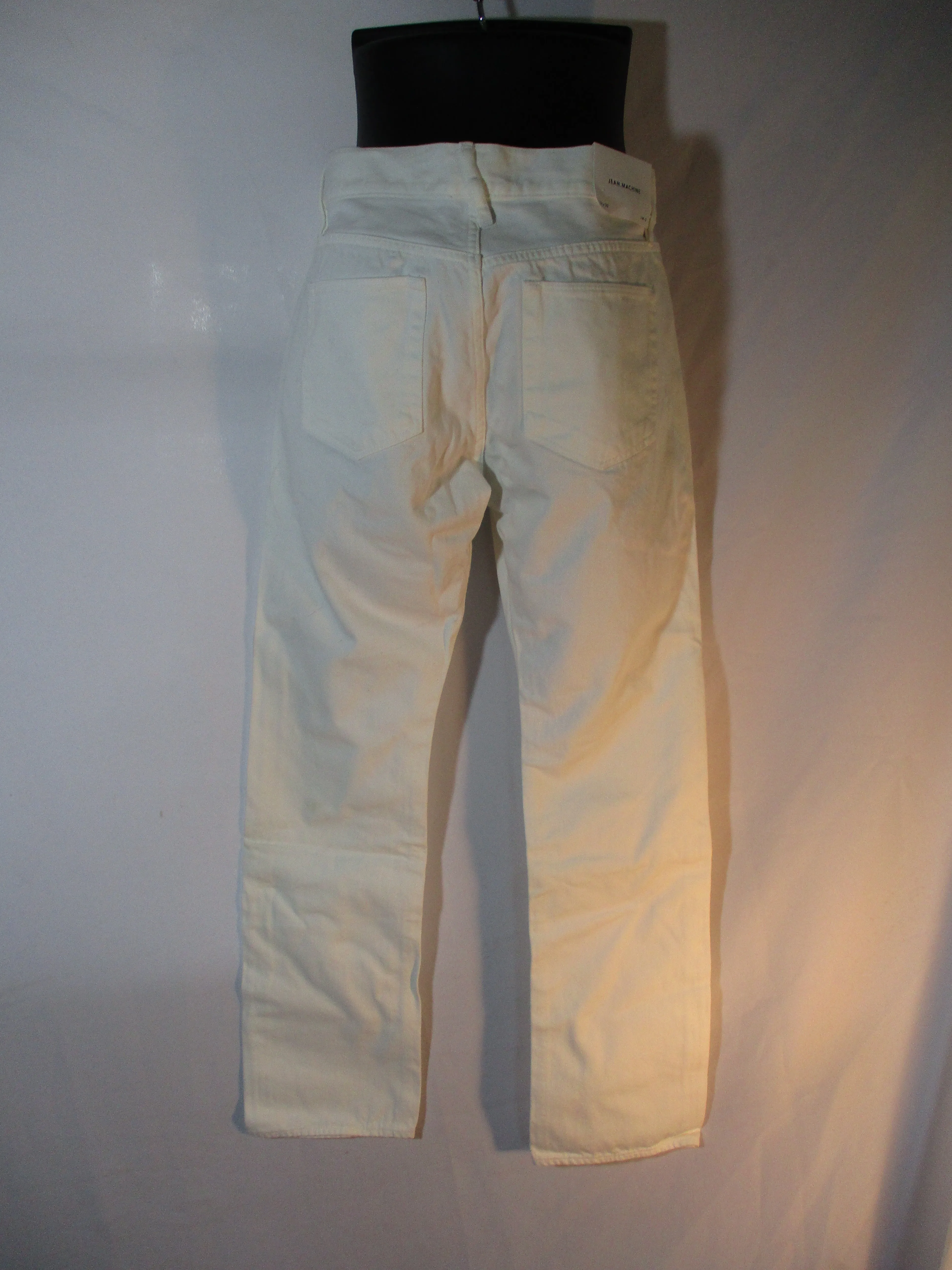 NWT NEW JEAN MACHINE STRAIGHT Denim Jean Pant 32  x 32 WHITE JM-2