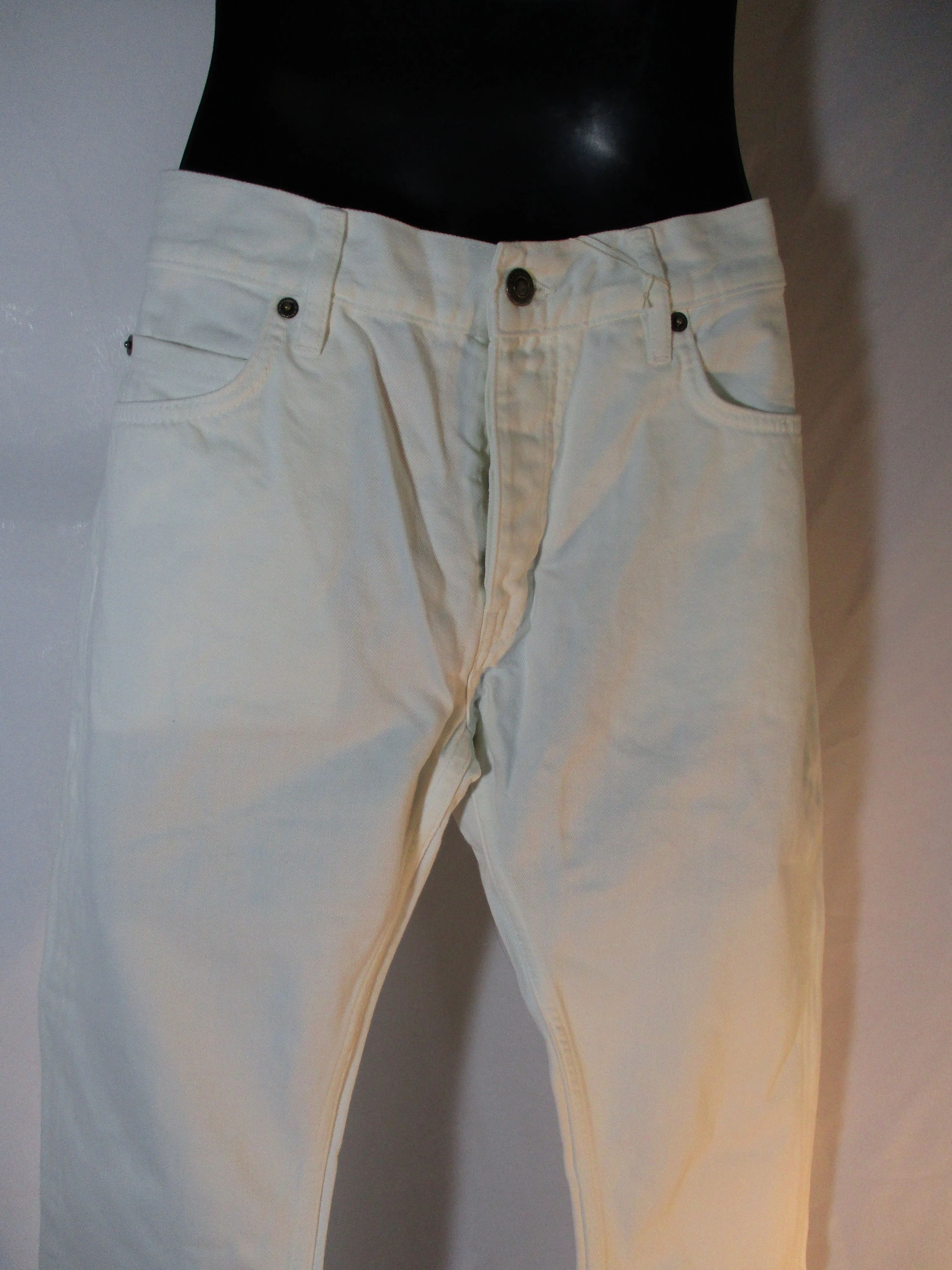 NWT NEW JEAN MACHINE STRAIGHT Denim Jean Pant 32  x 32 WHITE JM-2