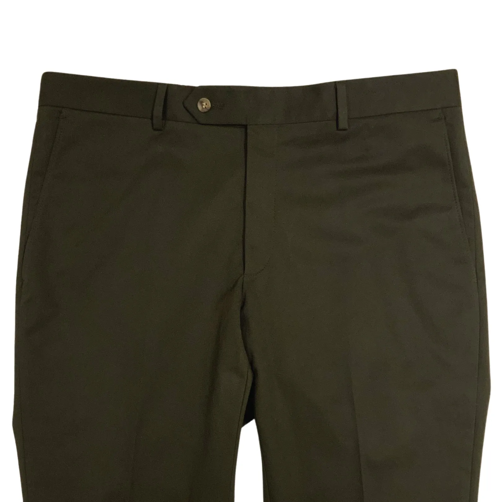 Olive Cotton Twill Stretch Trouser