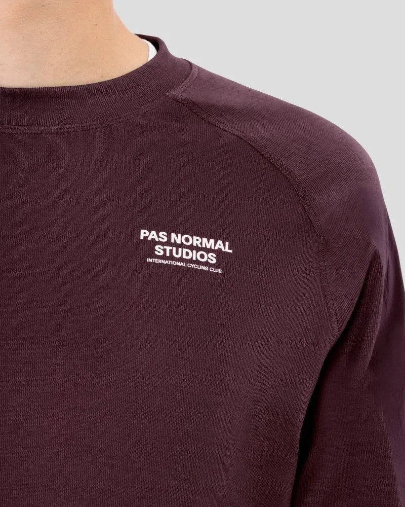 PAS NORMAL STUDIOS ESCAPISM Technical LS Tshirt - Dark Red