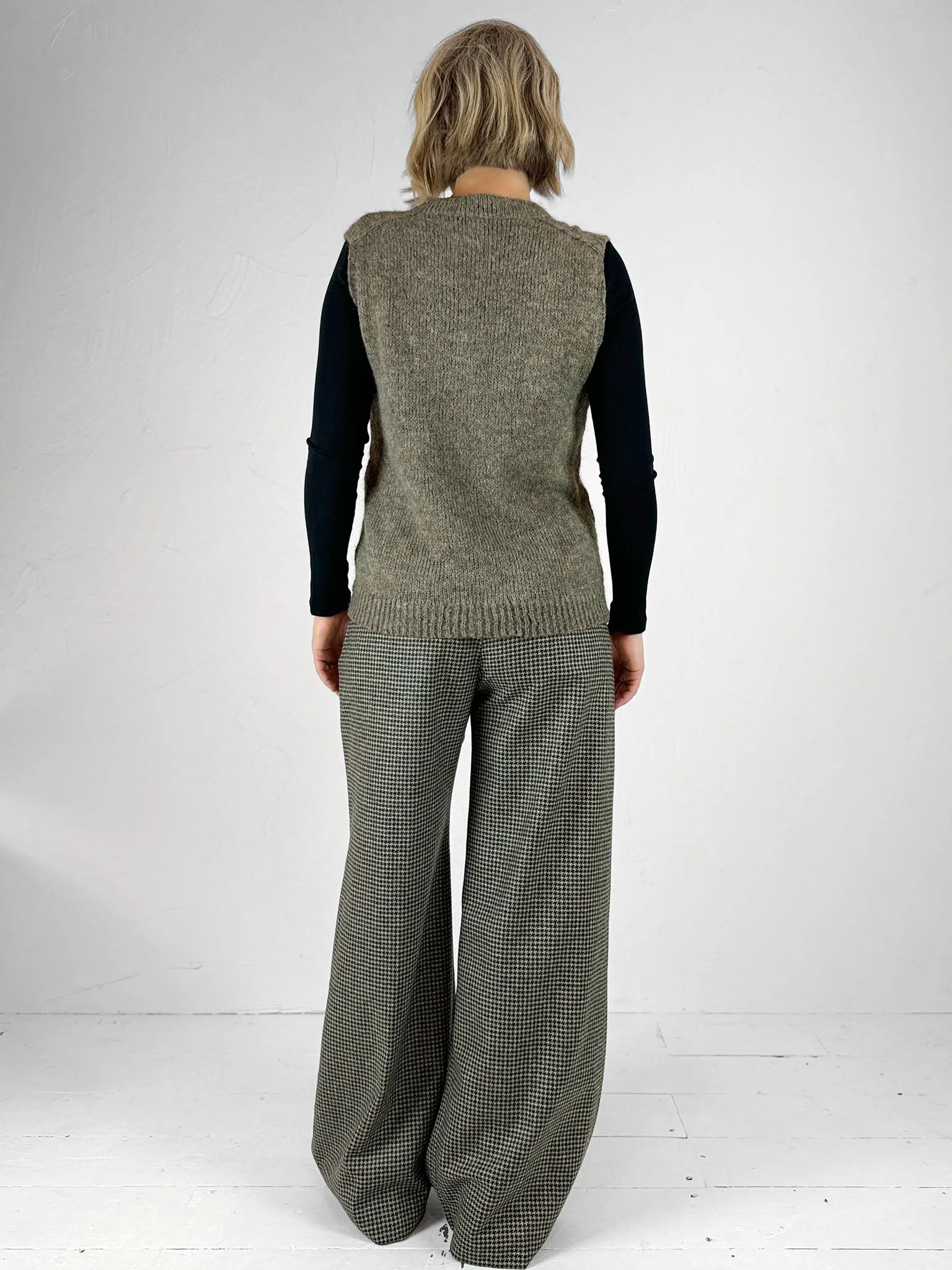 Pavano Houndstooth Woollen Trousers