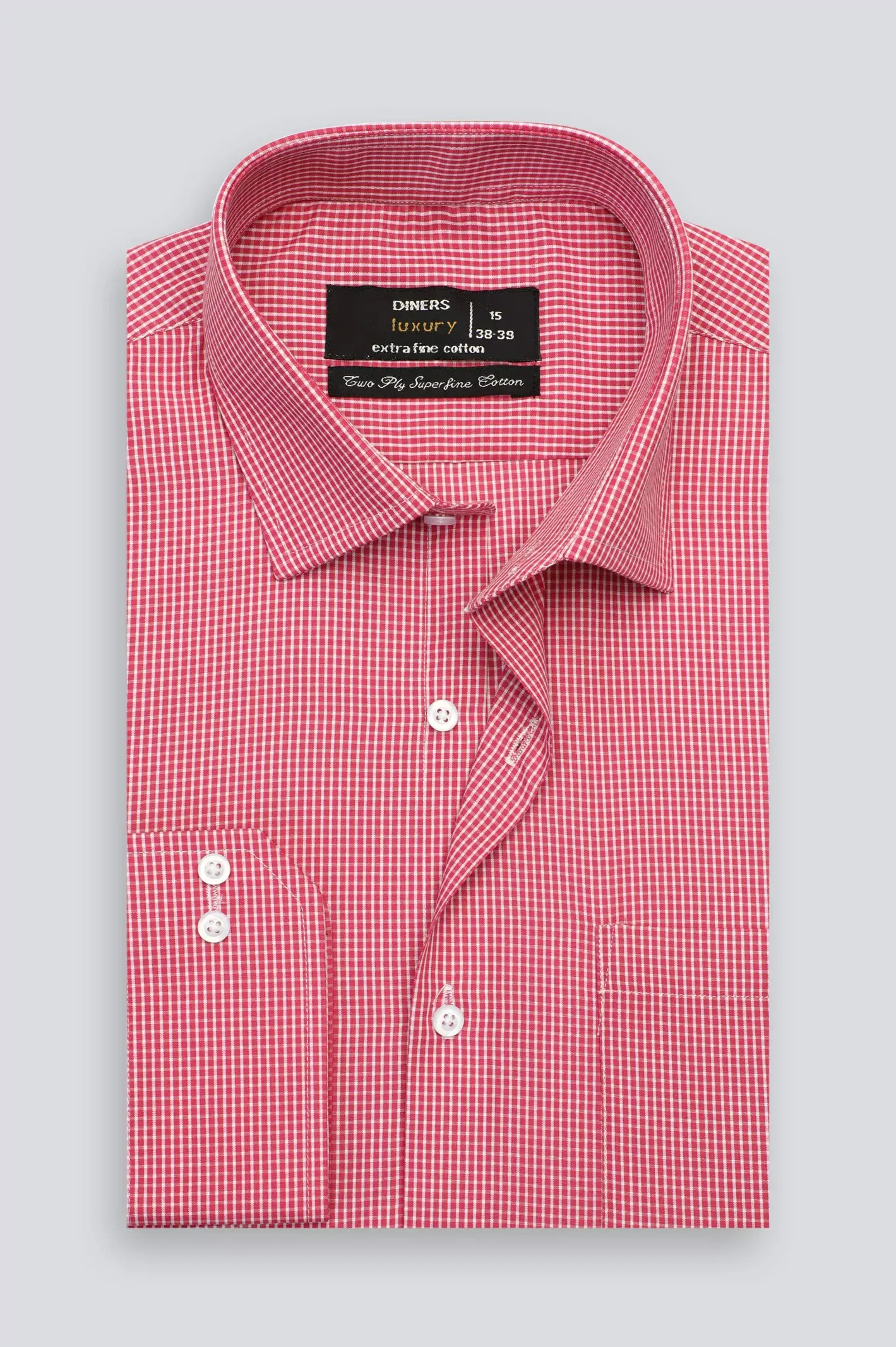 Pink Shepherd Check Formal Shirt