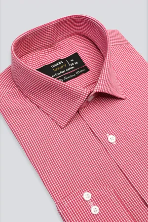 Pink Shepherd Check Formal Shirt