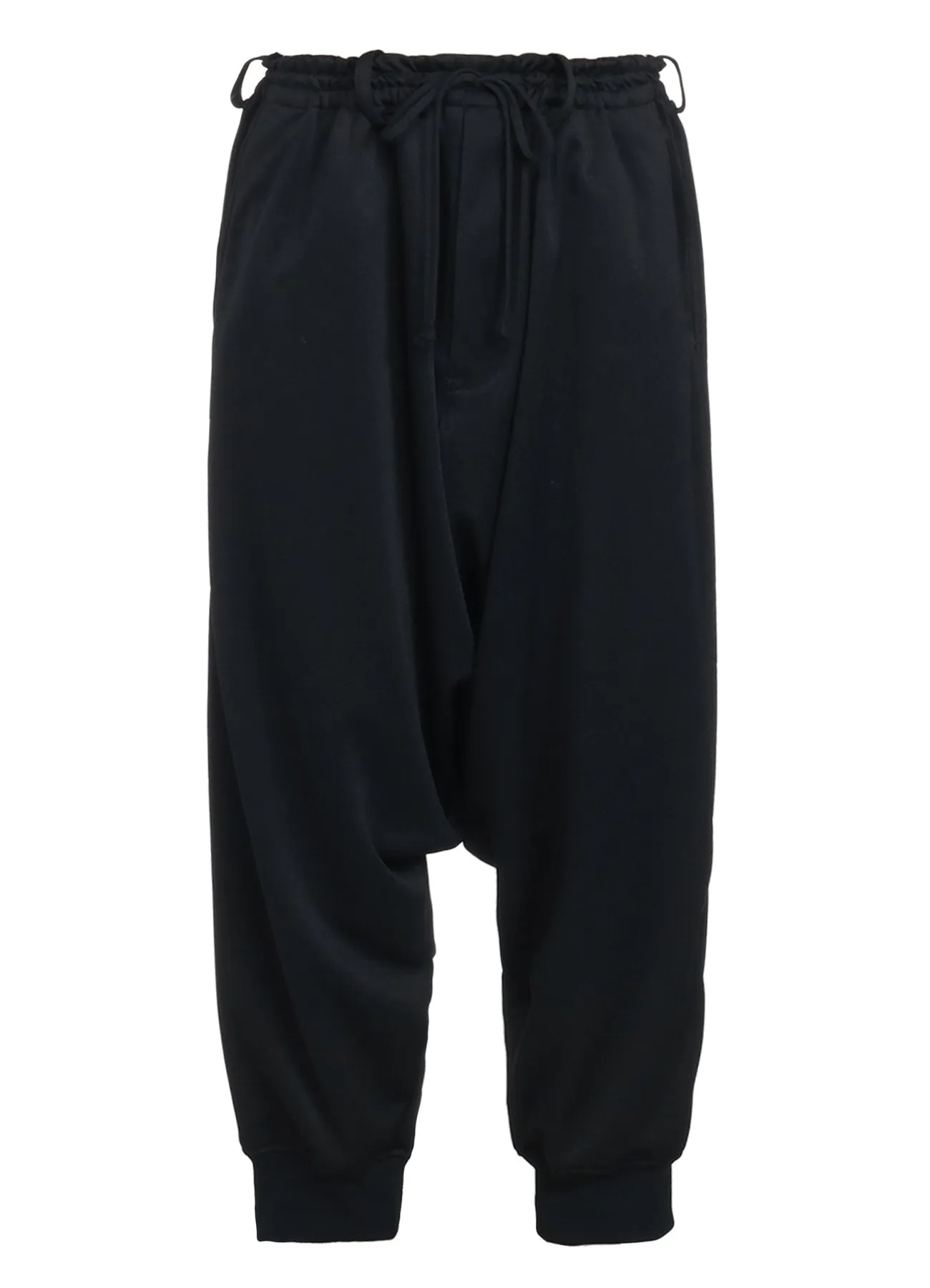 POLYESTER SMOOTH JERSEY BALLOON SARUEL PANTS WITH RIBBED HEMS