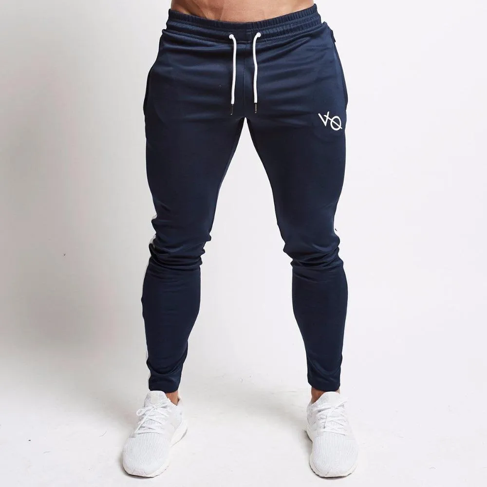 Premium Skinny Fit Track Bottoms - Navy