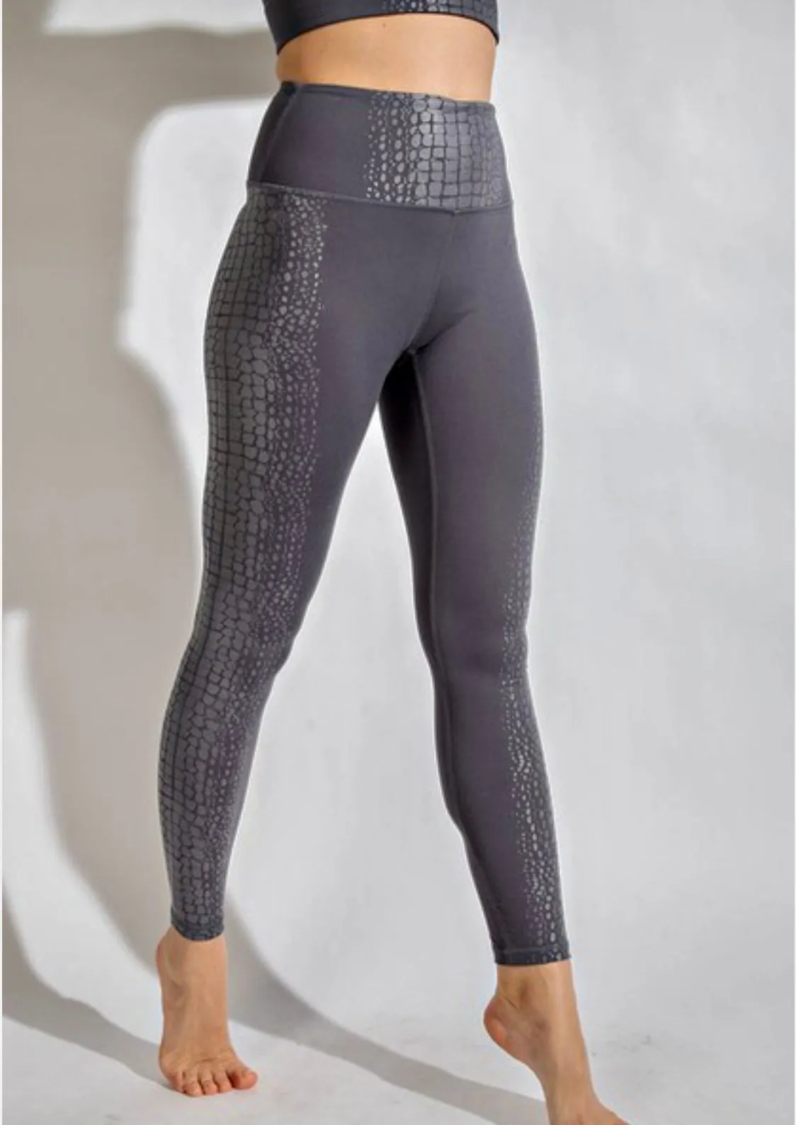 PU Chintz Croc leggings