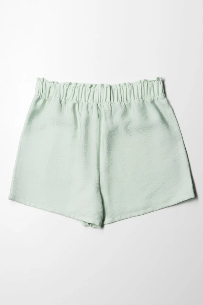 Pull On Woven Short Misty Jade