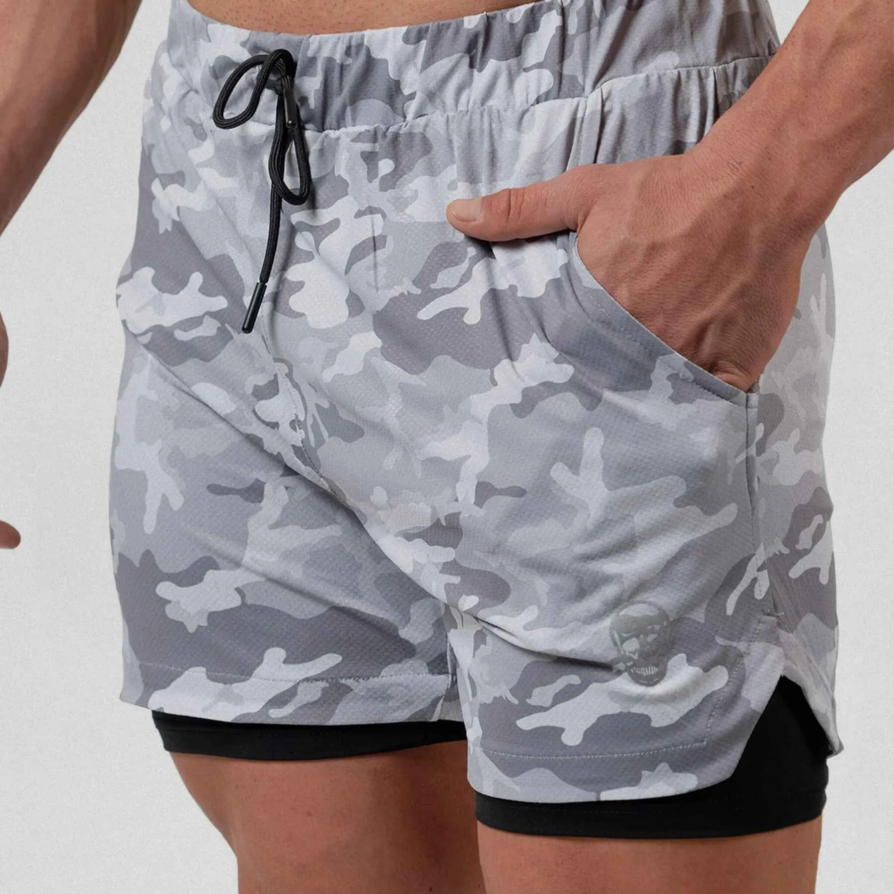 React Training Shorts - White Camo