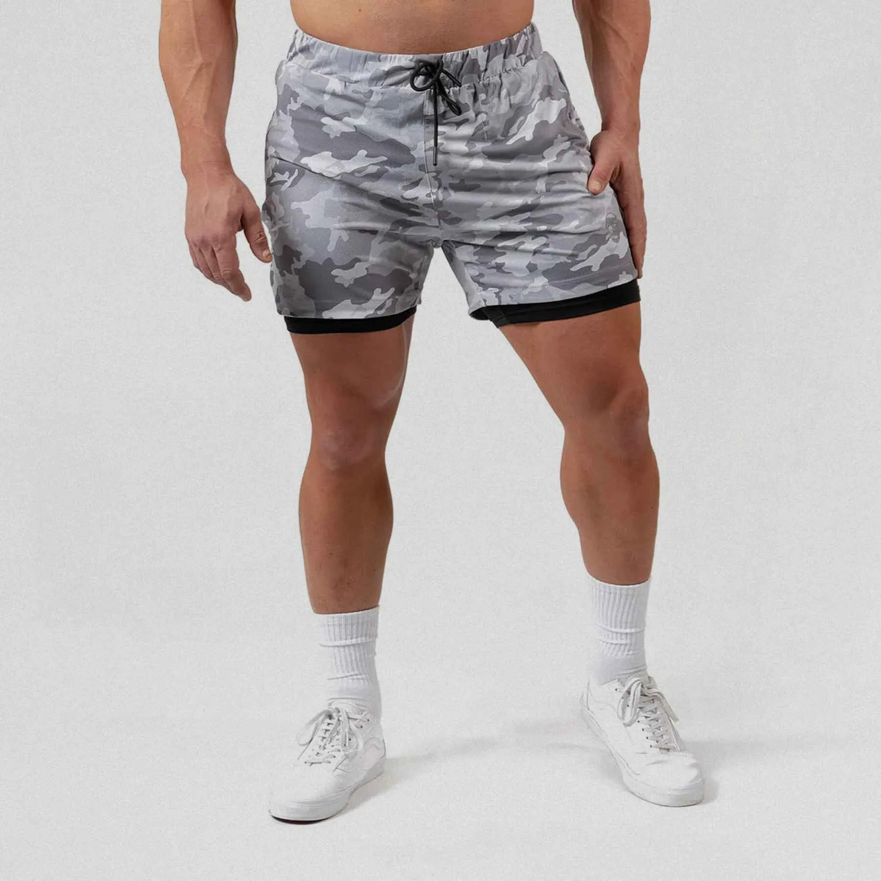 React Training Shorts - White Camo