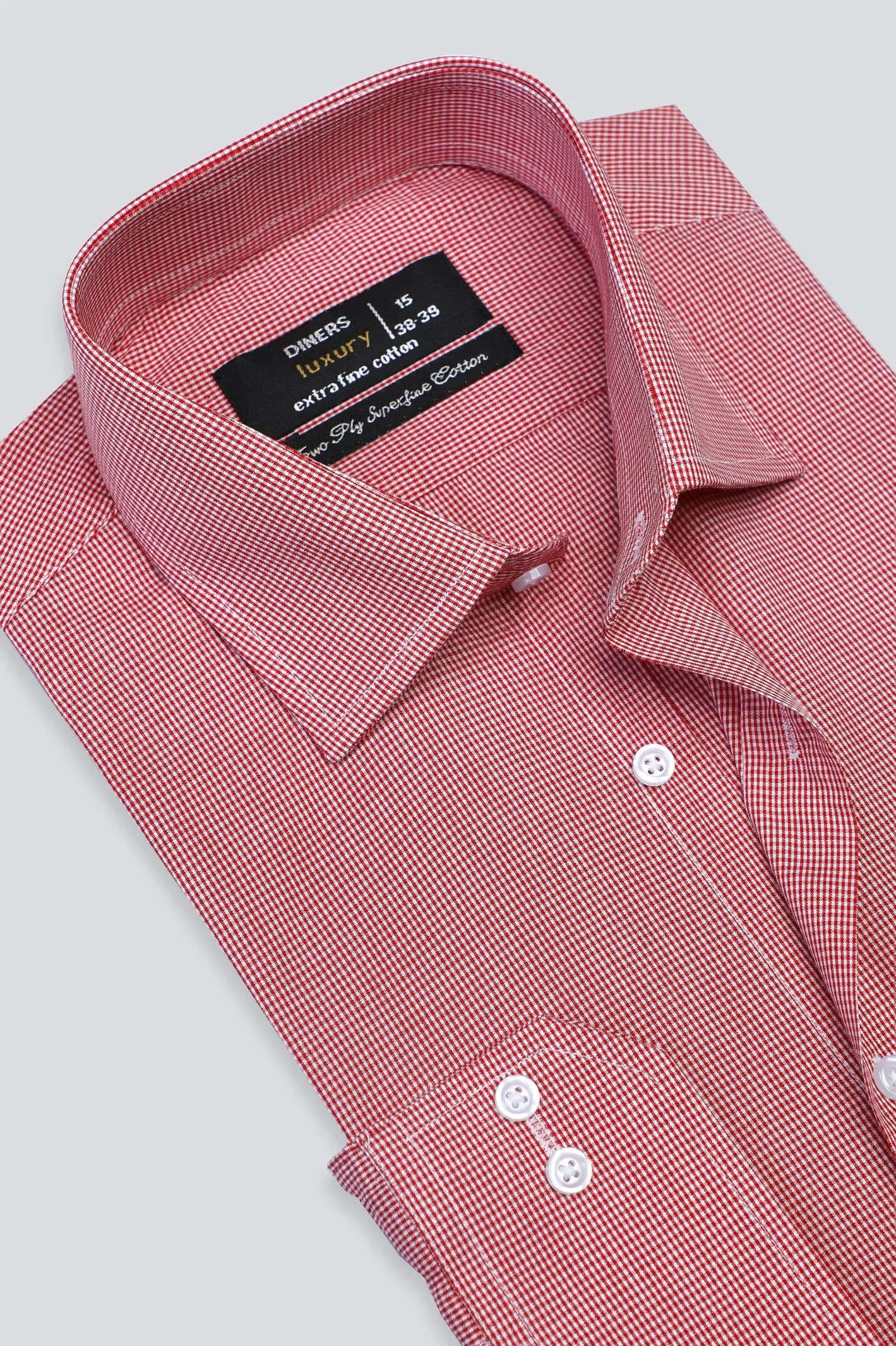 Red Houndstooth Formal Shirt