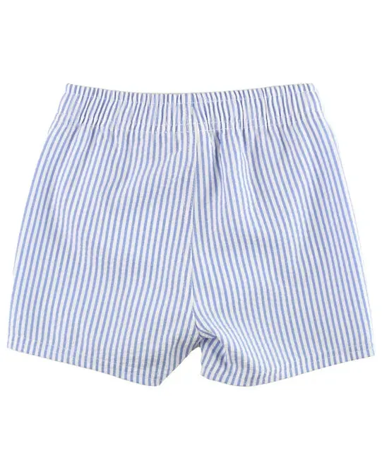 RuggedButts Blue Seersucker Swim Trunks