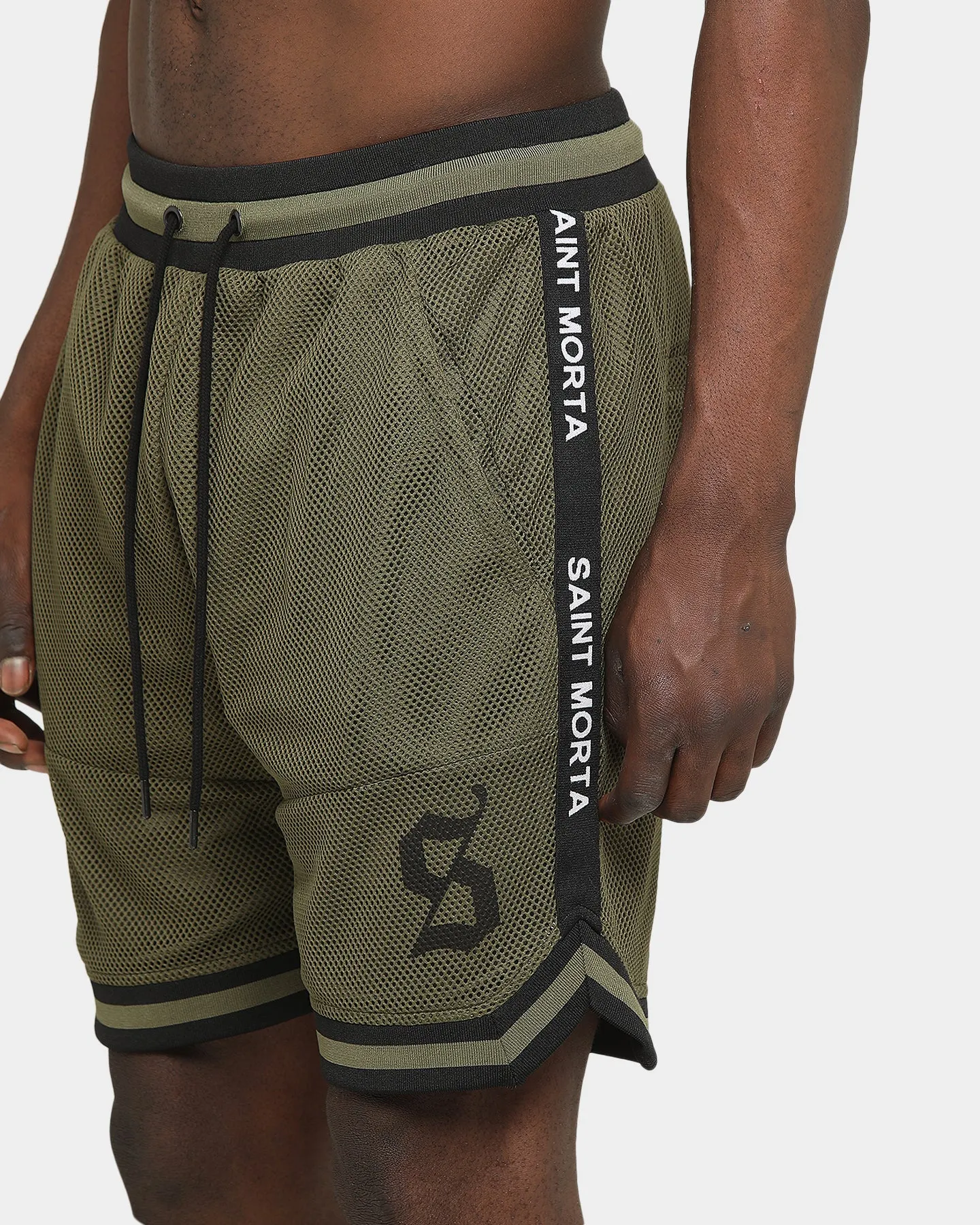 Saint Morta Essentials Basketball Shorts Army Green