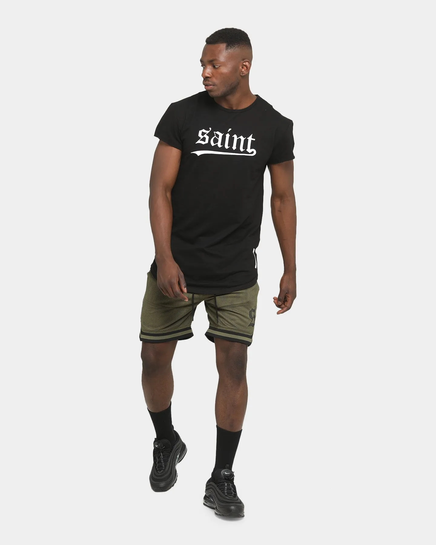 Saint Morta Essentials Basketball Shorts Army Green