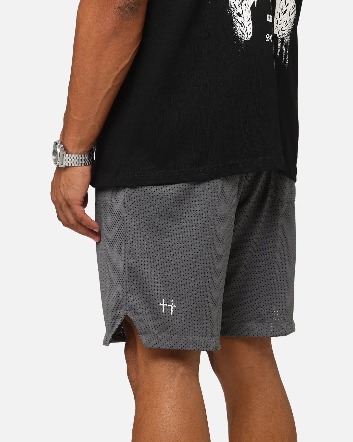 Saint Morta Members Club Mesh Shorts Dark Grey