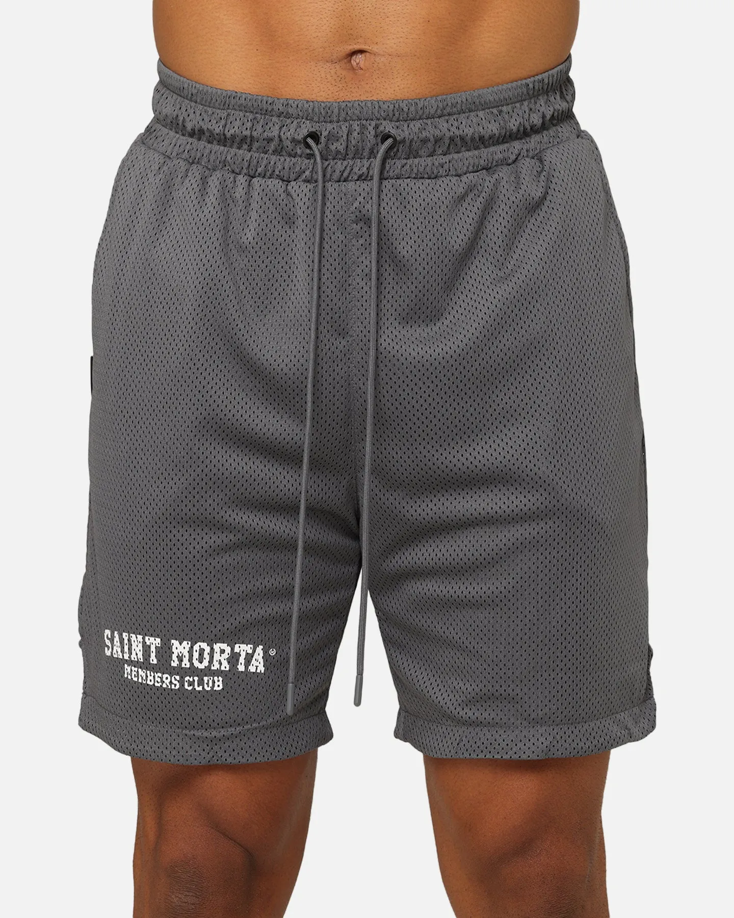 Saint Morta Members Club Mesh Shorts Dark Grey