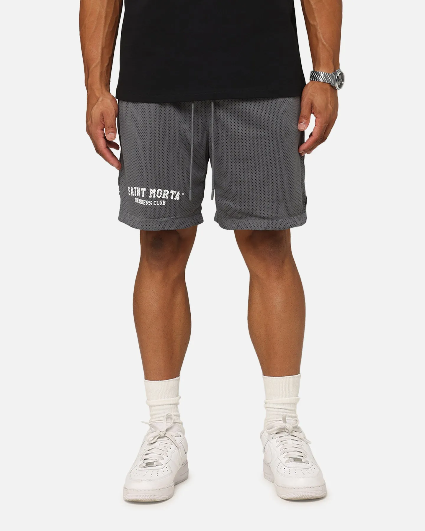 Saint Morta Members Club Mesh Shorts Dark Grey