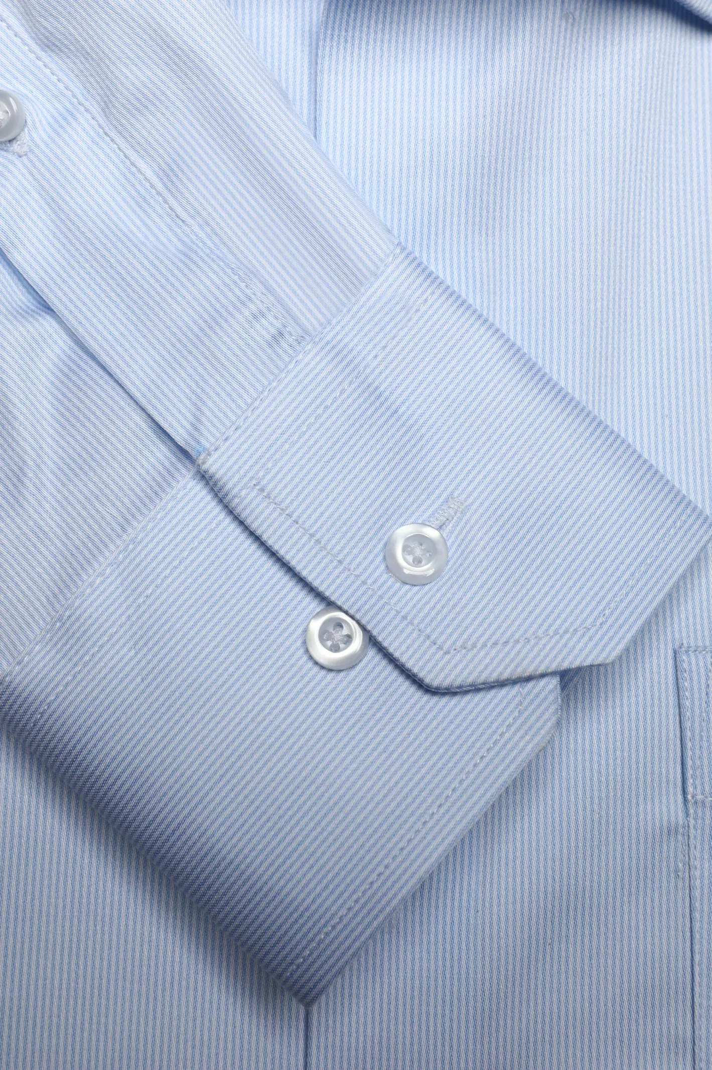 Sky Blue Hairline Stripe Formal Shirt